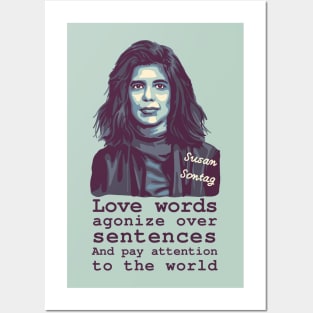 Susan Sontag Portrait and Quote Posters and Art